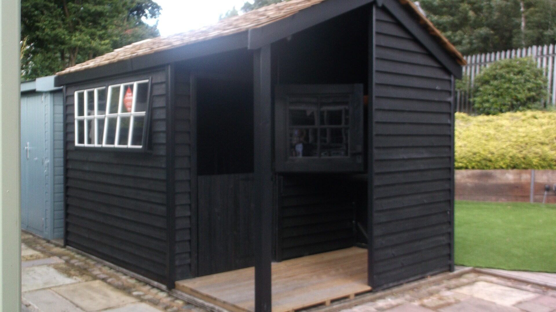 Malvern Heavy Duty Reverse Apex High Pitch Combination Shed Ex-Display available at Leek (Staffordshire)