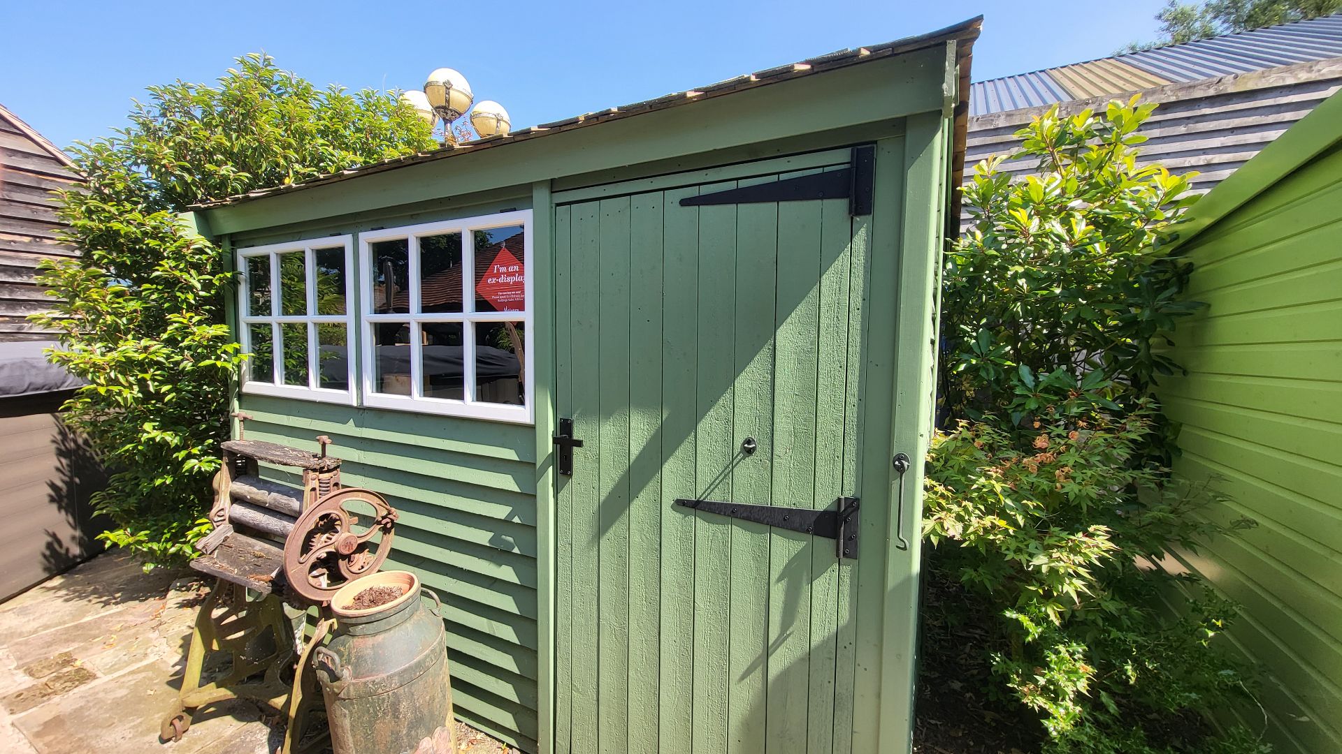 Malvern Reverse Apex High Pitch Shed Ex-Display available at Leek (Staffordshire)