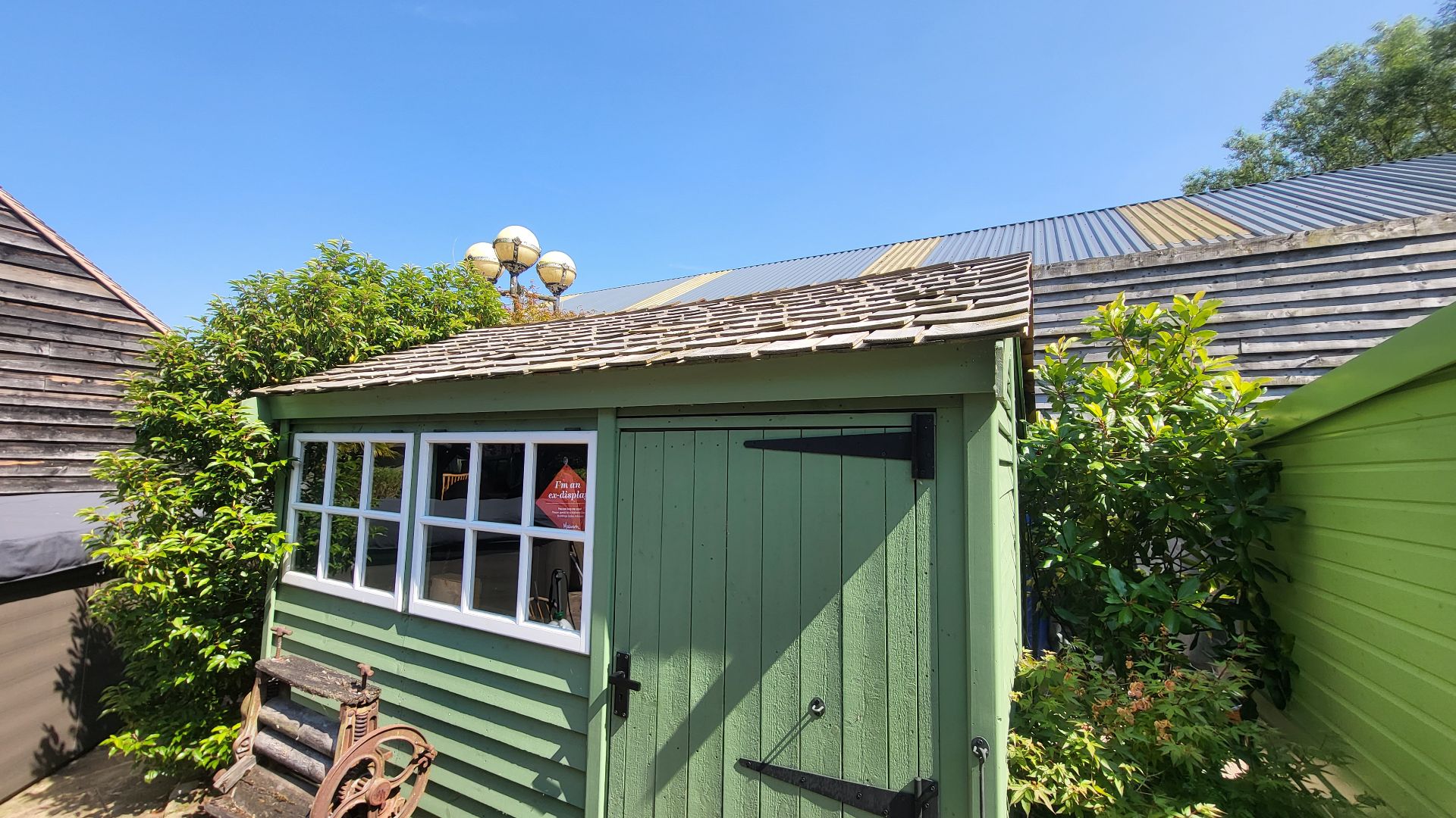 Malvern Reverse Apex High Pitch Shed Ex-Display available at Leek (Staffordshire)