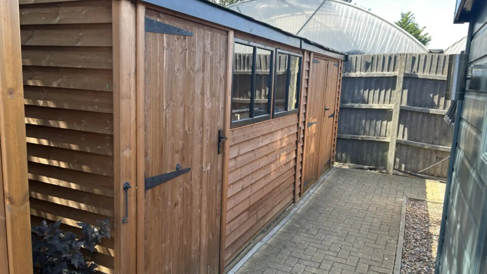 Malvern Heavy Duty Reverse Apex Shed Ex-Display available at Cheltenham (Gloucestershire)