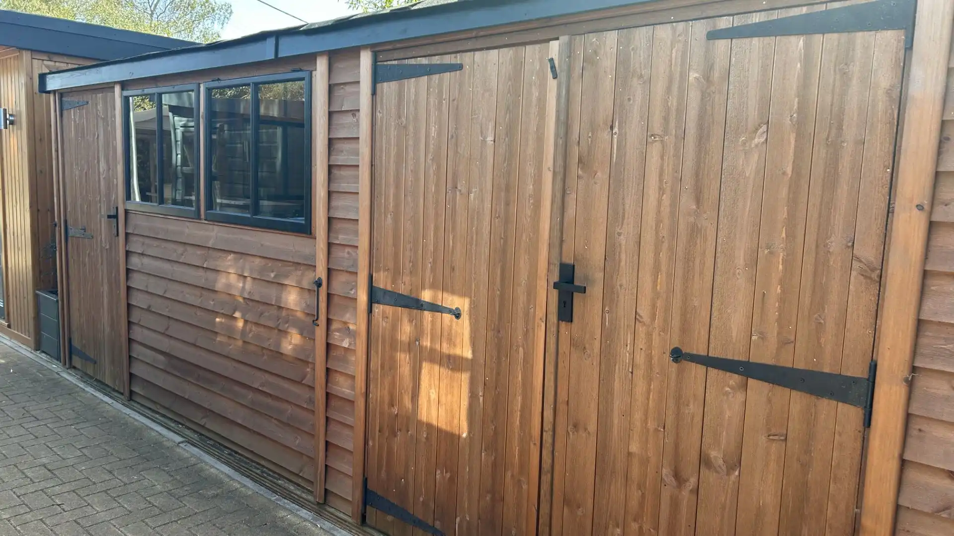 Malvern Heavy Duty Reverse Apex Shed Ex-Display available at Cheltenham (Gloucestershire)