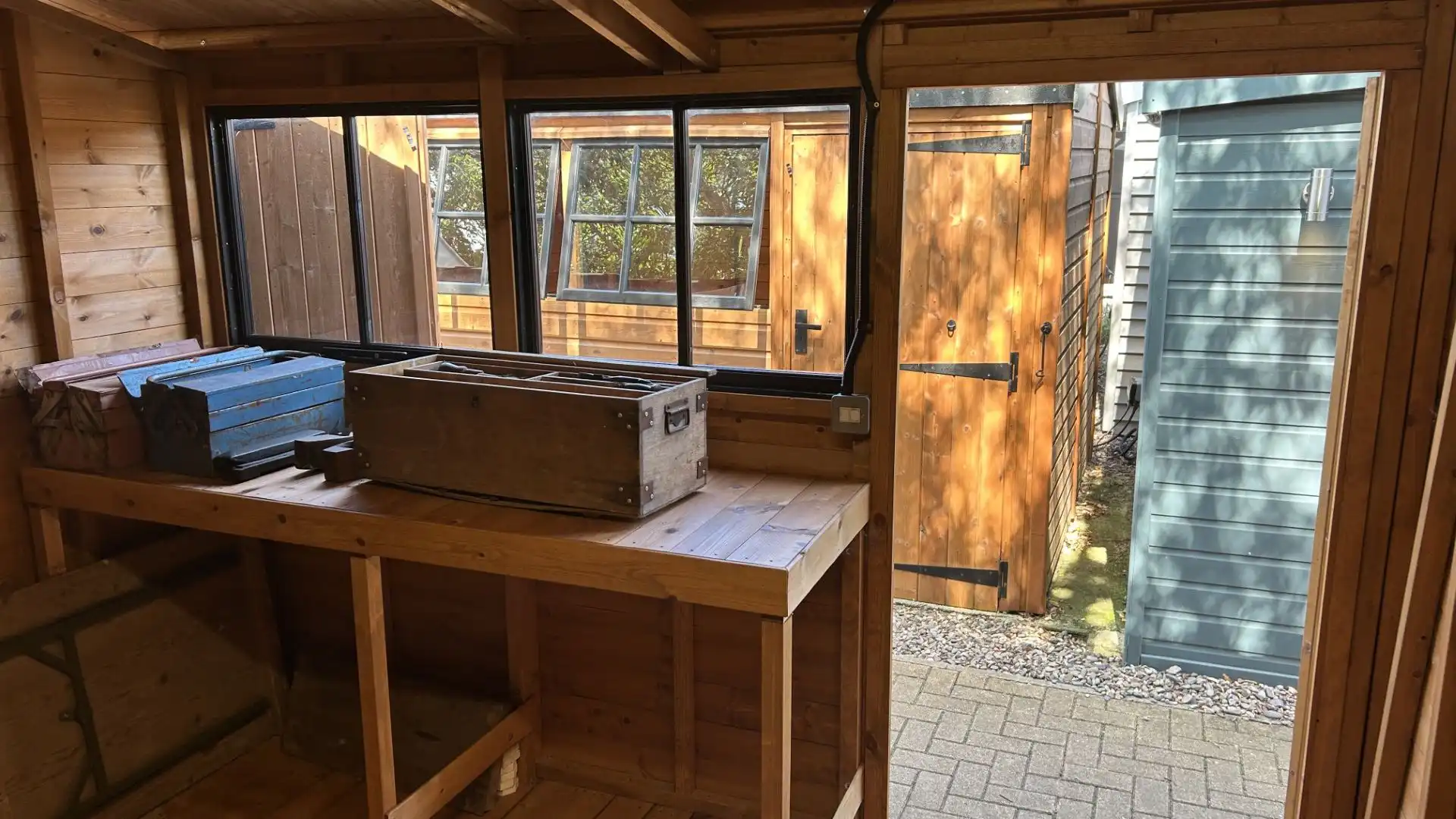 Malvern Heavy Duty Reverse Apex Shed Ex-Display available at Cheltenham (Gloucestershire)